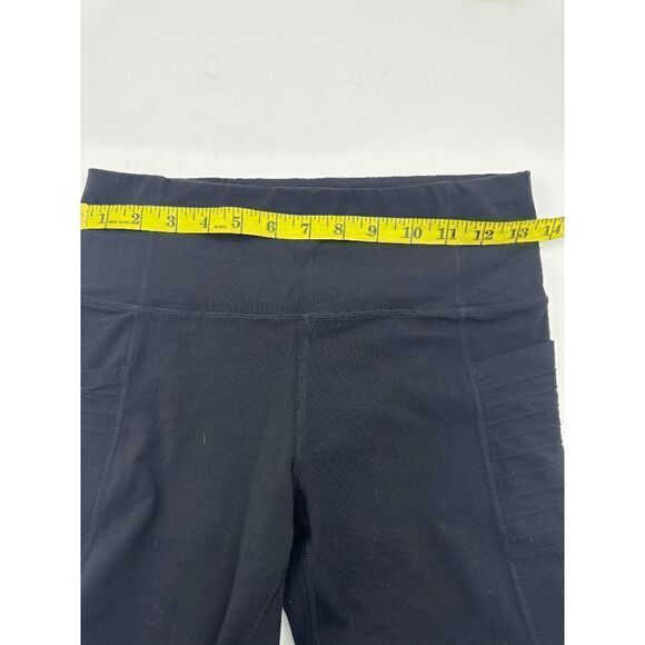 Athleta Leggings Mid Rise Active Wear Leggings w Pockets & Stripes Sz S Black - Picture 7 of 9